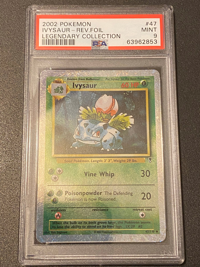 2002 Pokemon Legendary Collection Ivysaur - Reverse Foil - PSA 9
