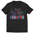 4th of July Grandma With Kids Names - Personalized T-Shirt, Gift For Grandma, Grandpa, Family Gift With Custom Names - CF-TS1234