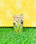 Weed Leaf Bee Stash Jar