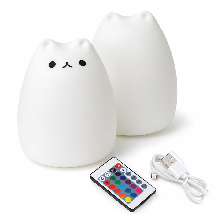 ABS Silicone LED Cat Night Light Default
