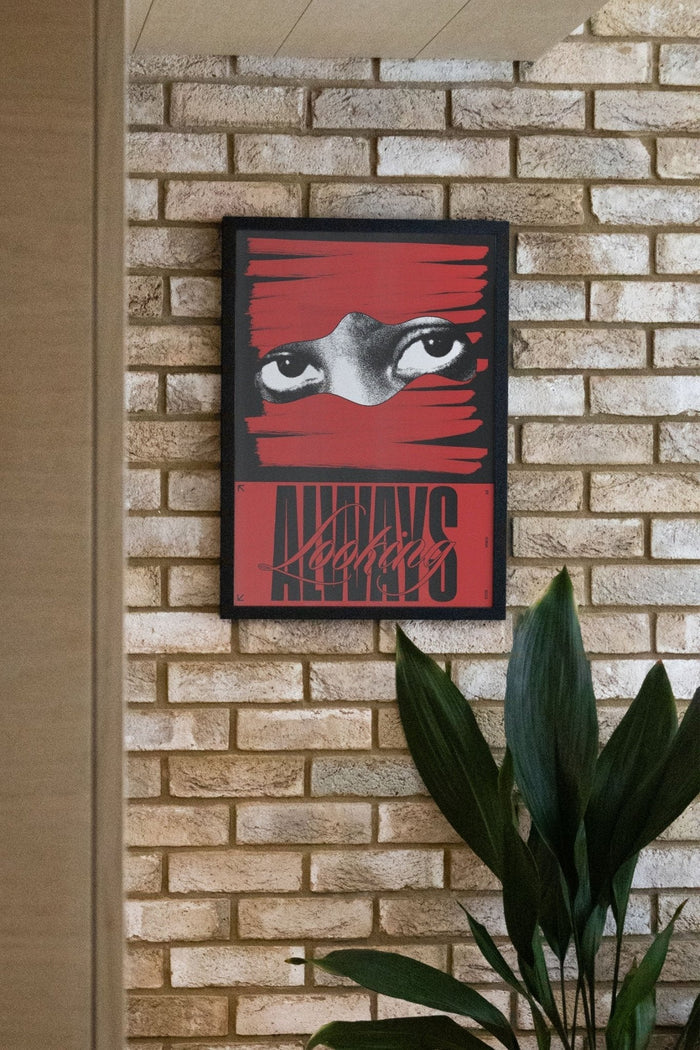 Always Looking - Red - Rīm Atelier - East Side Studio - Art Prints