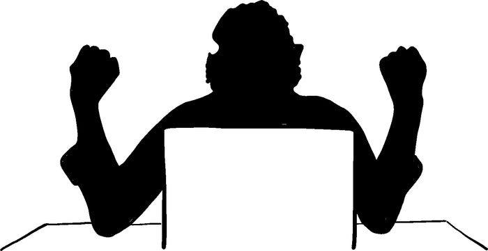 Angry at Computer Vinyl Decal