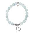 Beautiful Soul Charm with Blue Aquamarine Jade Gemstone Bracelet