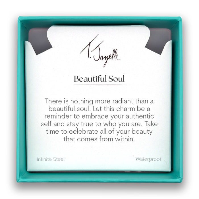 Beautiful Soul Charm with Blue Aquamarine Jade Gemstone Bracelet