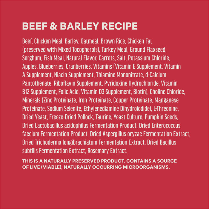 BeNatural Kibble Real Beef & Barley Recipe