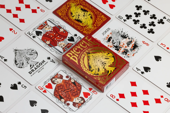 Bicycle Dragon Red Playing Cards