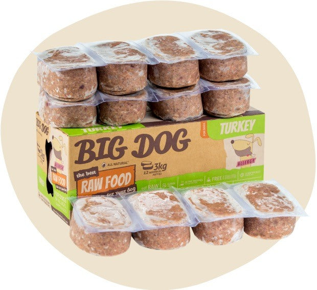 Big Dog Single Protein Raw Diet Turkey for Dogs