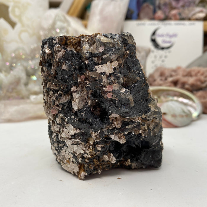 Black Tourmaline with Muscovite Rough #18