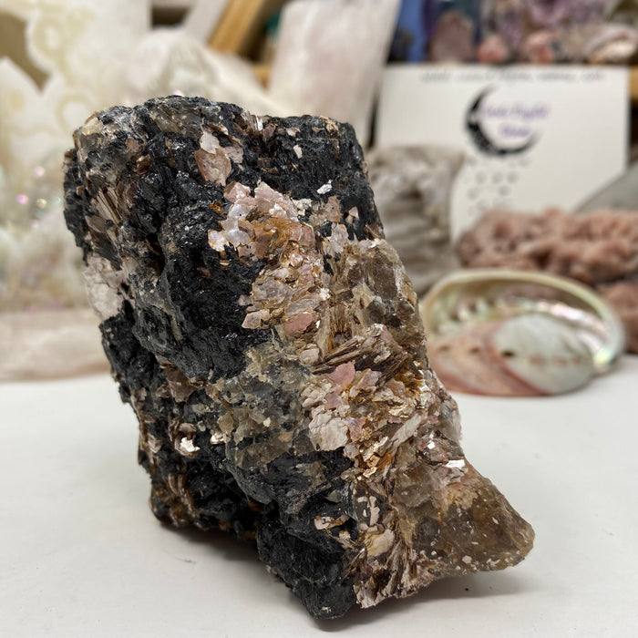 Black Tourmaline with Muscovite Rough #18