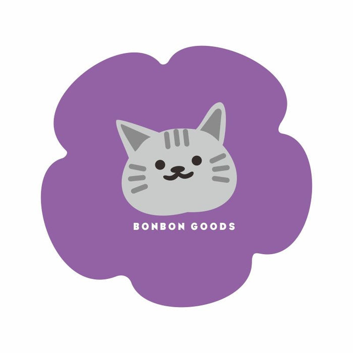 BonBonGoods Gaming Mouse Pad Collection: purple, gray cartoon cat, kawaii cartoon style