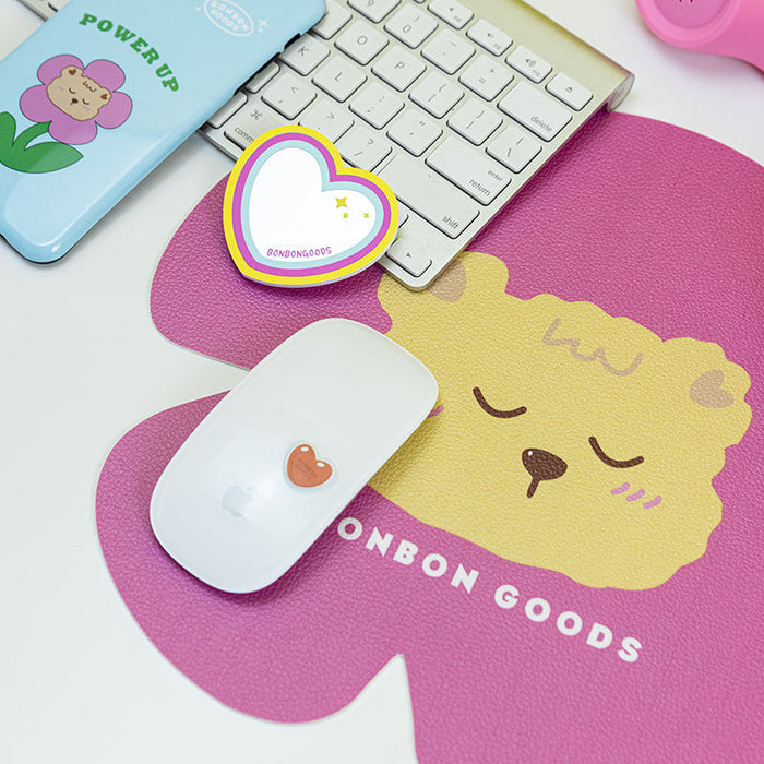 BonBonGoods Gaming Mouse Pad Collection: purple, gray cartoon cat, kawaii cartoon style