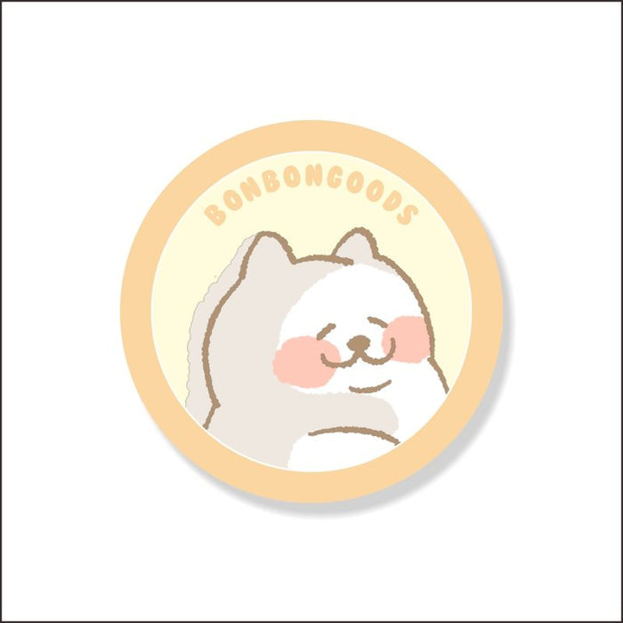 BonBonGoods PU Leather Gaming Mousepad: cream, pale yellow cartoon bear face, cute cartoon style