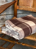 Brown Plaid Wool Blanket