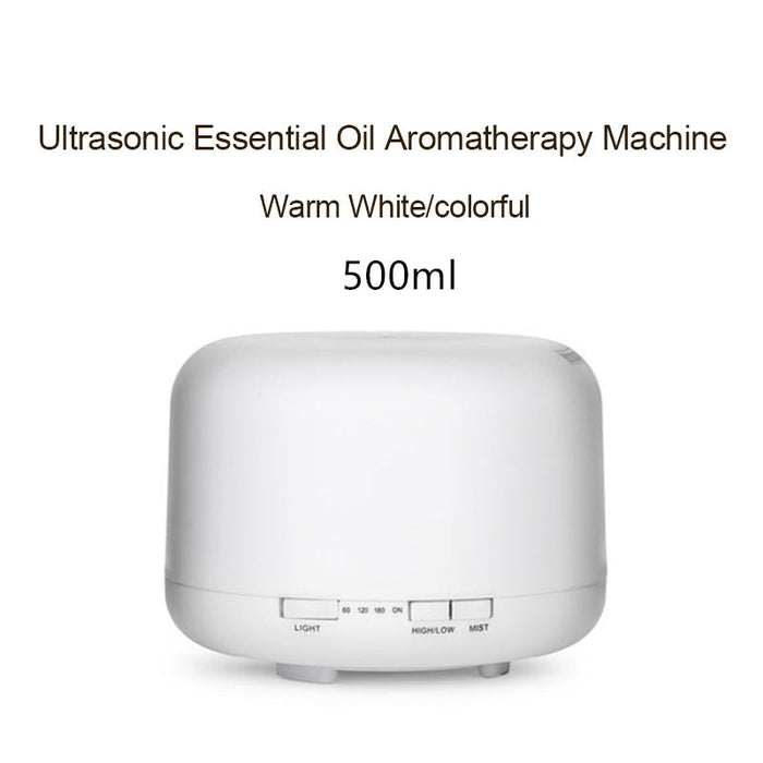BT Speaker with Colorful Lights & Diffuser: pale aqua, white ultrasonic aroma diffuser/humidifier, minimal style