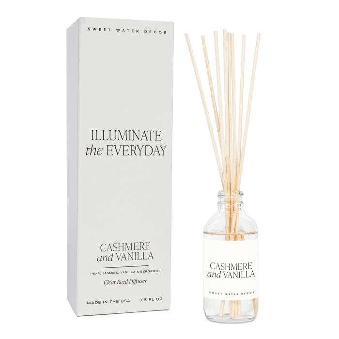 Cashmere and Vanilla Clear Reed Diffuser -