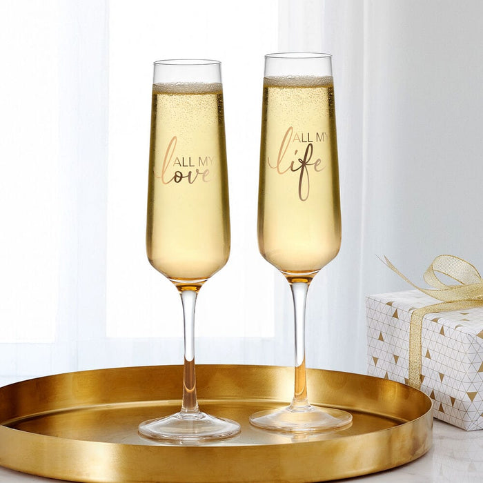Champagne Flutes  Set of 2 All My Life