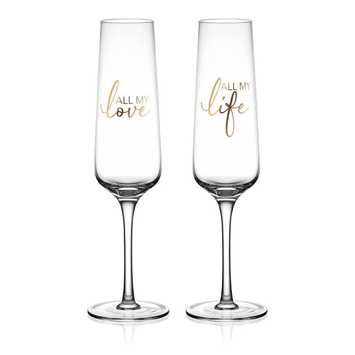 Champagne Flutes  Set of 2 All My Life