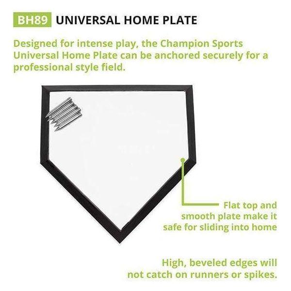 Champion Sports Metal Bottom Universal Home Plate BH89