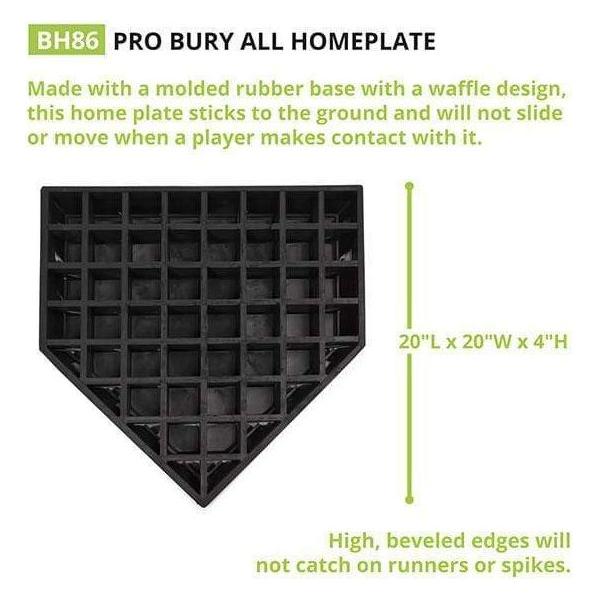 Champion Sports Waffle Bottom Pro Bury-All Home Plate BH86