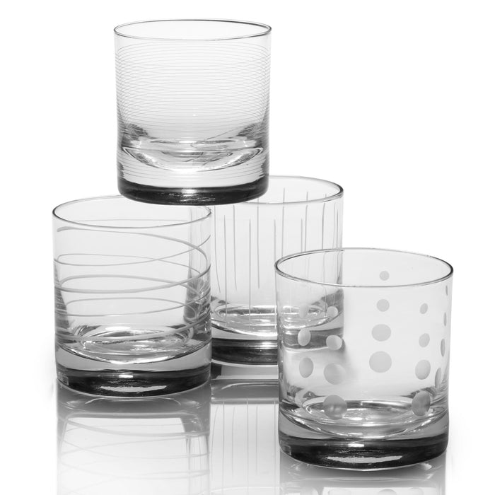 Cheers® Set of 4 Double Old Fashioned Whiskey Glasses
