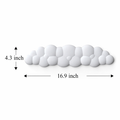 Cloud Keyboard Wrist Rest with Memory Foam white long