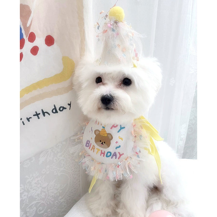 Cloudi Baby Bear Embroidery Bib Birthday Set