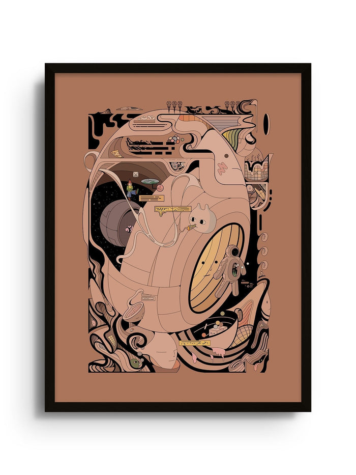 CoffeeSpaceTime - Ori Toor - East Side Studio - Art Prints