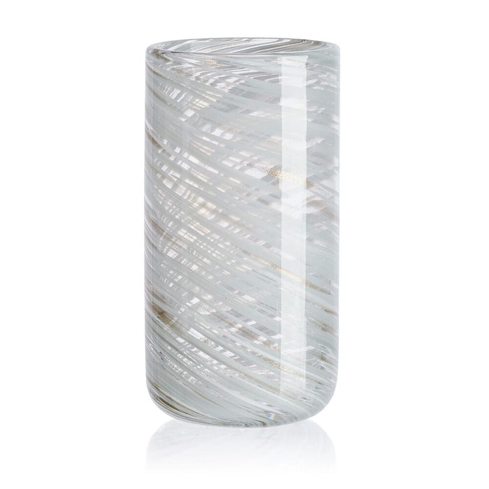 Color Swirl Gray Set of 4 Highball Glasses