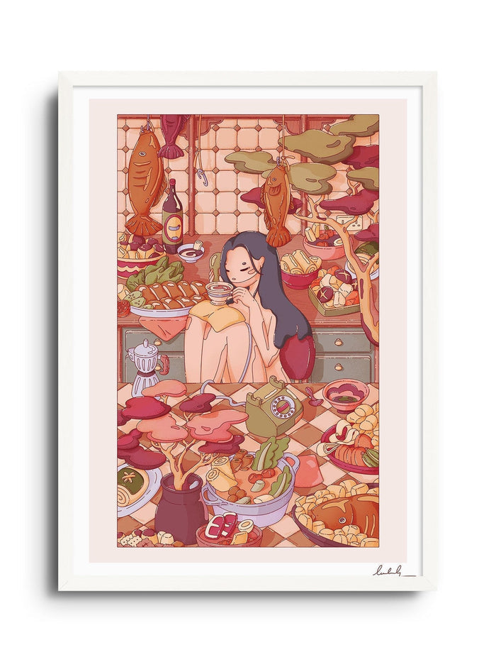Come Over I Made Too Much Food - Laurenleely - East Side Studio - Art Prints