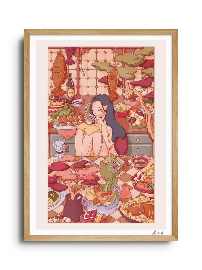 Come Over I Made Too Much Food - Laurenleely - East Side Studio - Art Prints