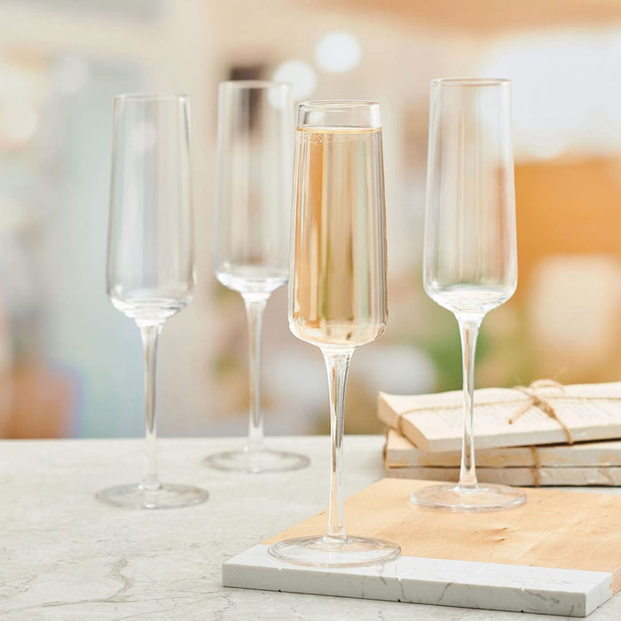 Cora Set of 4 Flute Glasses