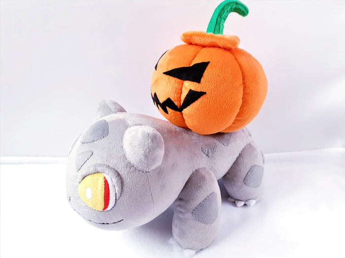 Custom Bulbasaur plush with pumpkin