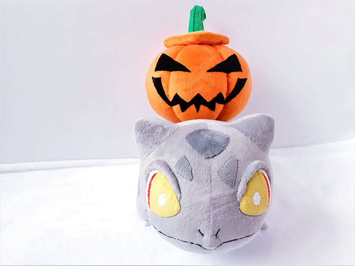 Custom Bulbasaur plush with pumpkin