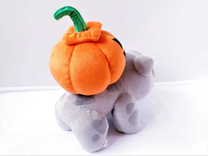 Custom Bulbasaur plush with pumpkin