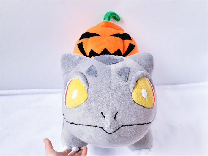 Custom Bulbasaur plush with pumpkin
