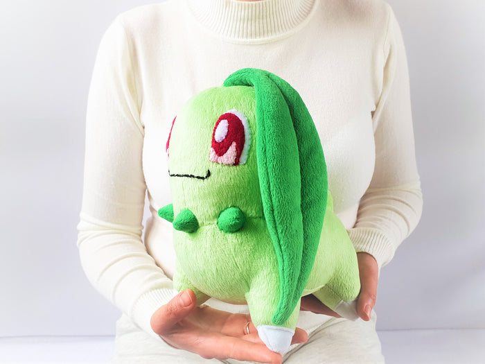 Custom Chikorita plush