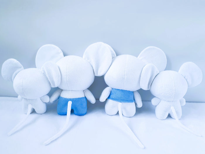 Custom family of 4 Mausehold plushies