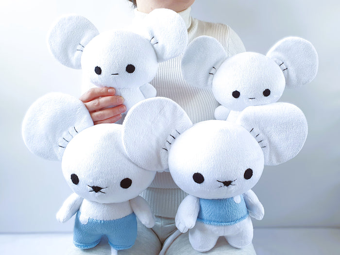 Custom family of 4 Mausehold plushies