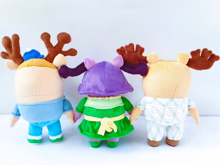 Custom handmade Moose and Zee plush