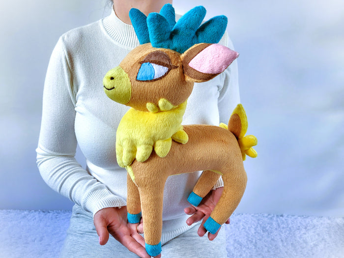Custom handmade Velvet deer plush Them's Fightin' Herds