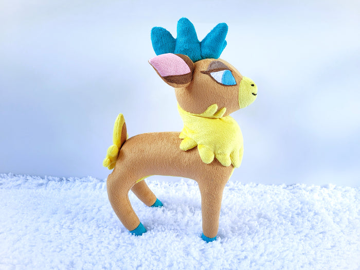 Custom handmade Velvet deer plush Them's Fightin' Herds