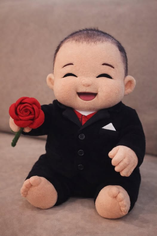 Custom made baby plush from AI picture