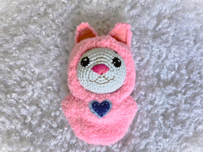 Custom made Chip and Potato crochet plush with cocon