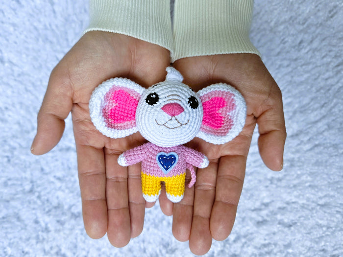 Custom made Chip and Potato crochet plush with cocon