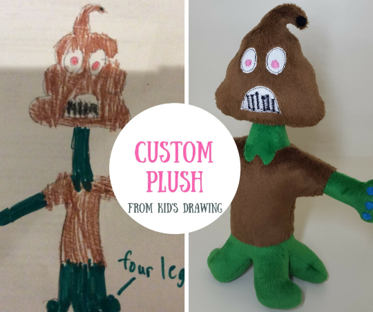 Custom plush from drawing
