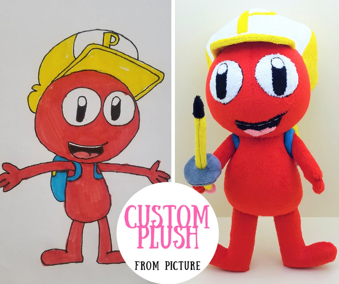 Custom plush from the drawing