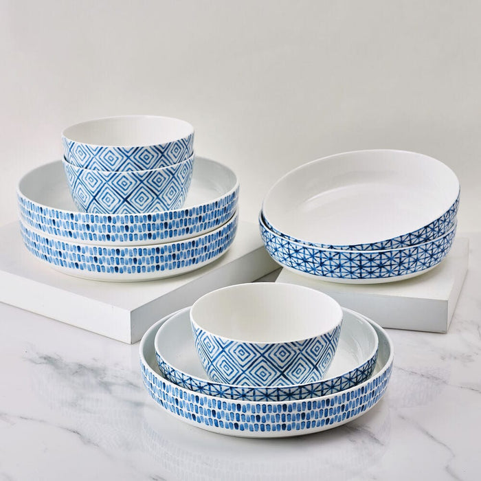 Dillon 9 Piece Dinnerware Bowl Set, Service for 3