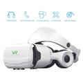 Dinosaur Horror VR Controller Glasses: Immersive, Realistic, Ergonomic: white, black VR headset, futuristic style