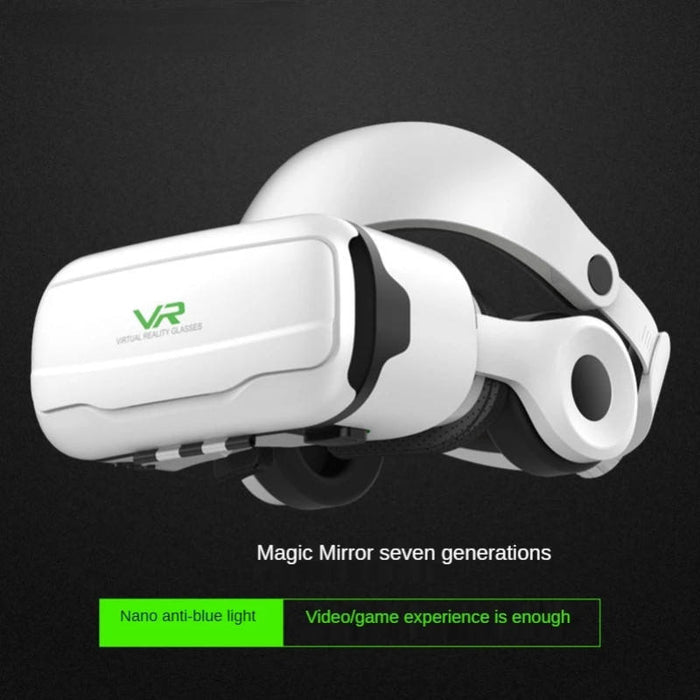 Dinosaur Horror VR Controller Glasses: Immersive, Realistic, Ergonomic: white, black VR headset, futuristic style