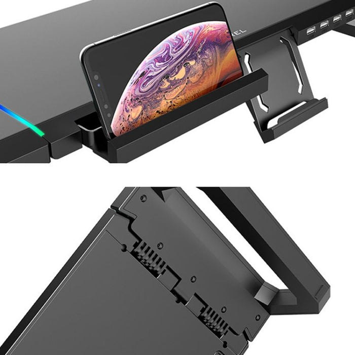Eco-Friendly Bamboo Toothbrush: black, dark gray laptop cooling stand, minimal gaming style